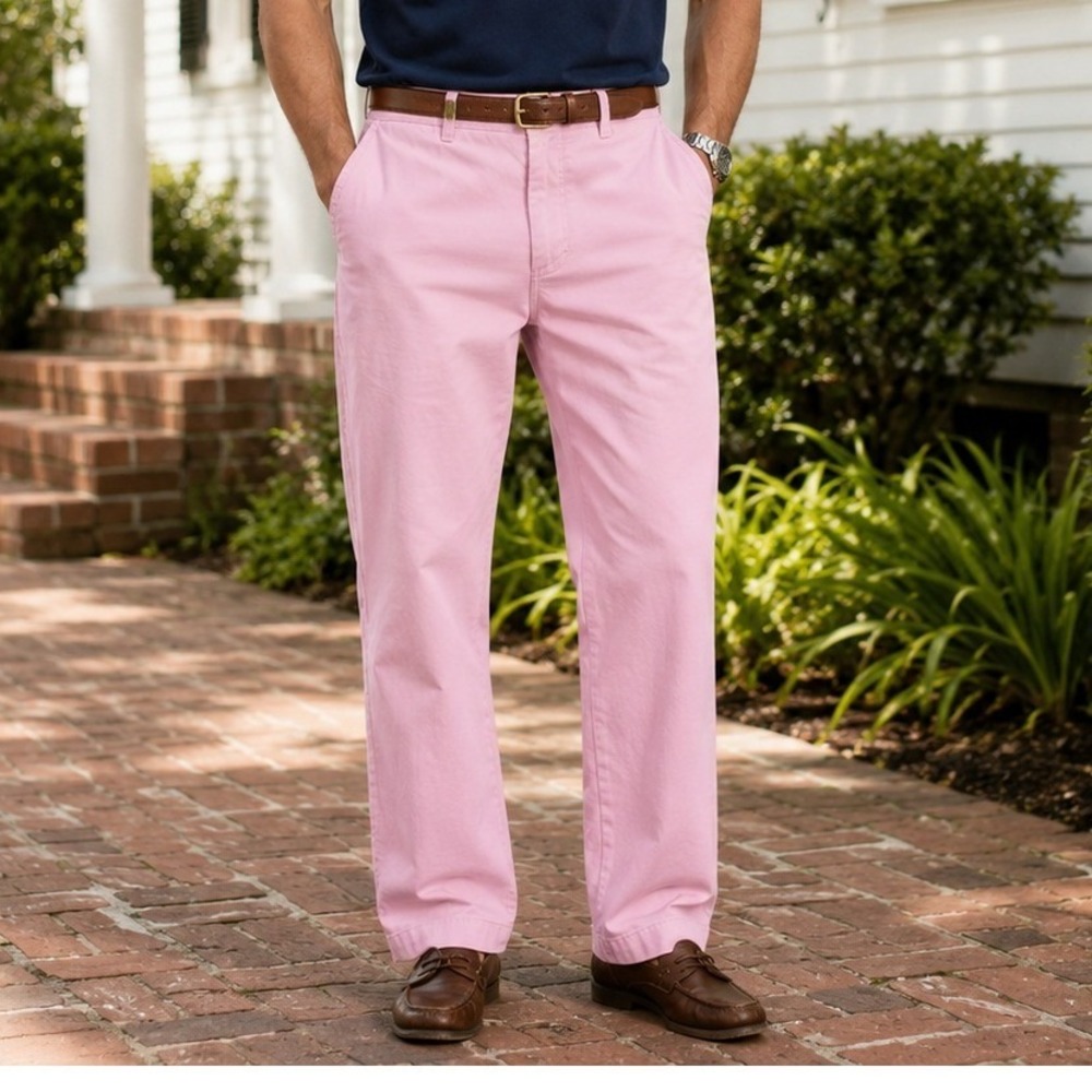Polo Ralph Lauren Classic Fit Chino Pants Mens 34x32 Pink Cotton Twill Slacks